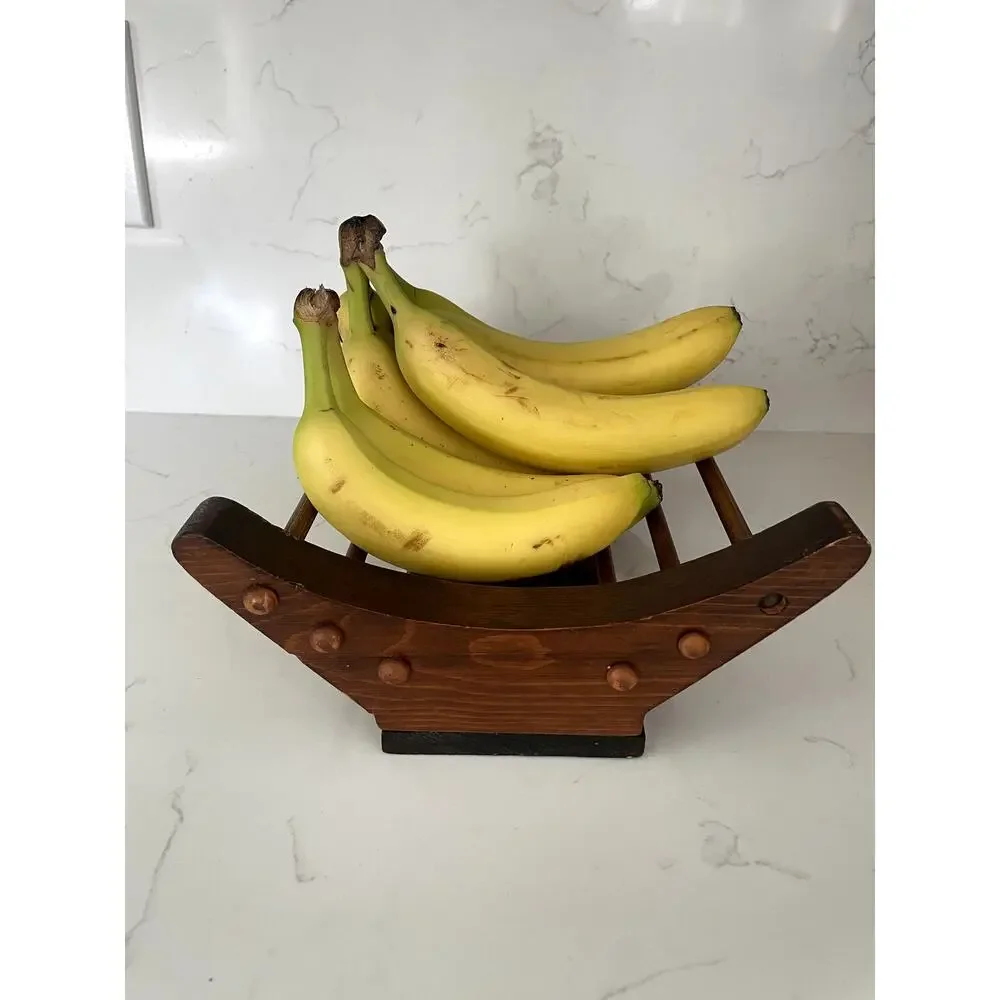 Walnut Vintage Wood Multipurpose Basket #0300